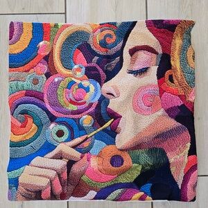 Decorative Pillow Cover 17x17 | Colorful Abstract Print | NWT